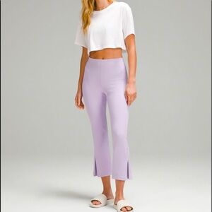 NWT Lululemon Ribbed Softstreme Zip-Leg High-Rise Cropped Pants 25" size 4